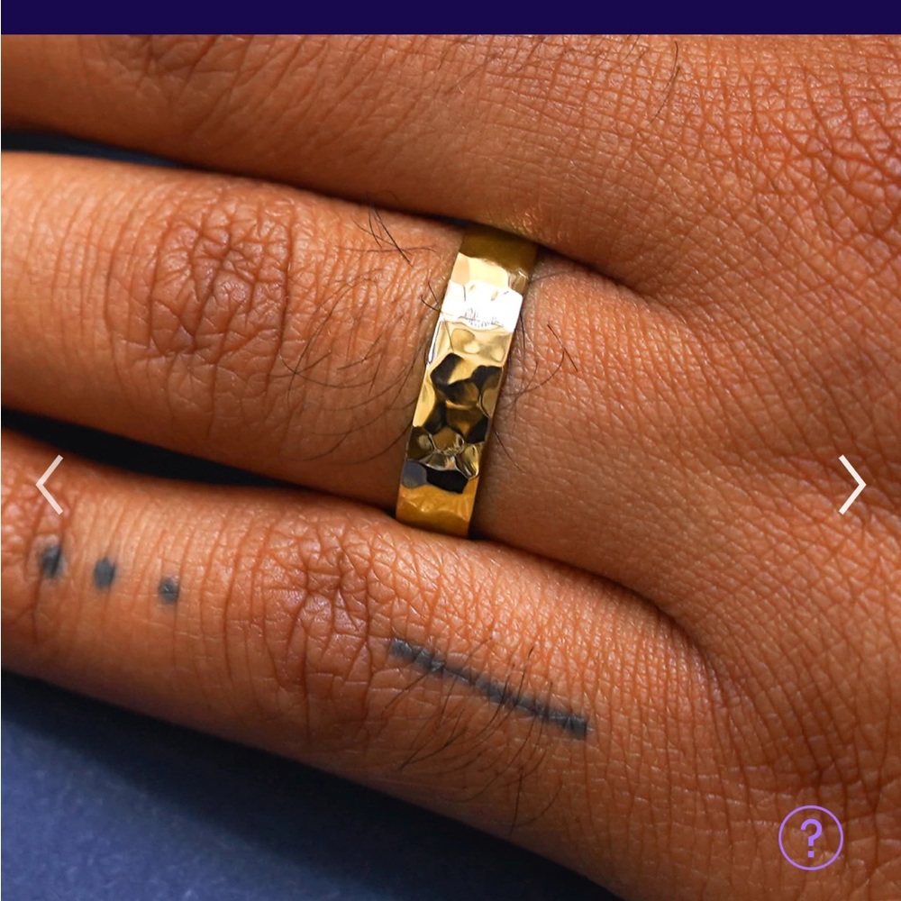 Gorgeous Gold Industrial Hammered band by Automic Gold